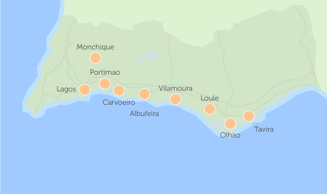 Lote - Mapa de Portugal (Algarve)