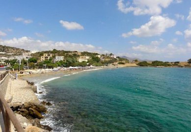 Nearby sandy beach of Ammoudara