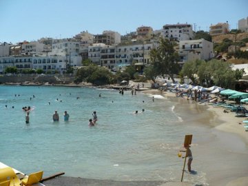 Nearby sandy town beach Amoudi