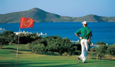 The golf course of Elounda