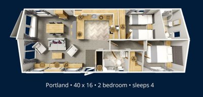 Willerby Portland 40 X 16 2 Bed