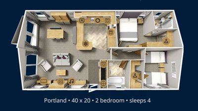 Willerby Portland 40 X 20 2 Bed