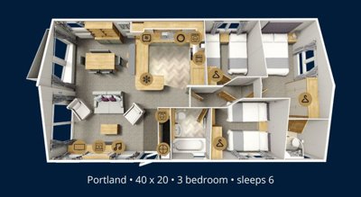 Willerby Portland 40 X 20 3 Bed