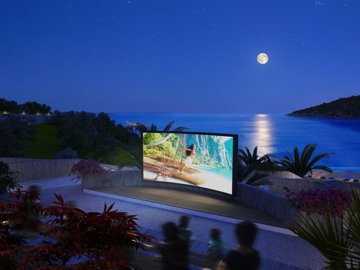 Sea Front Bodrum Villa - Adabuku - Outdoor cinema