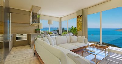 Sea Front Bodrum Villa - Adabuku - Open-plan layouts