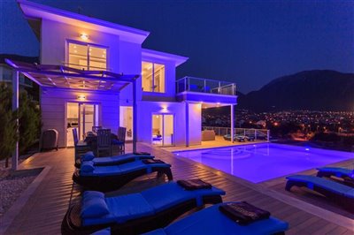 Pristine Luxury Ovacik Villa - Evening setting