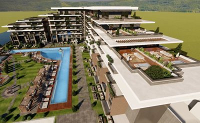 Stylish Off-Plan Antalya Apartments For Sale - Arial view showing roof terraces