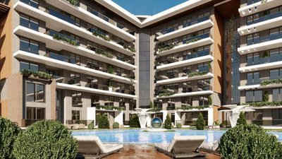 Stylish Off-Plan Antalya Apartments For Sale - Communal pool and terraces