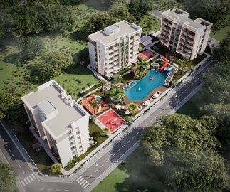 Off-Plan Antalya Investment Apartments For Sale - Main view of apartment complex