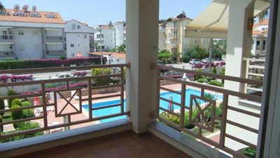 3-Bed Duplex Apartment In Side - Shaded pool view balcony