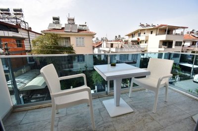 Ideally Located Fethiye Apartment For Sale - A lovely balcony from the living space
