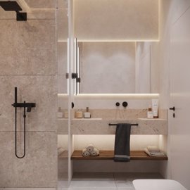 Lavish Yalikavak Apartments and Villas With Private or Shared Pools – Luxurious interior design in the bathrooms