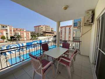 A Must-See Fully Furnished Apartment In Didim For sale - A lovely sized balcony ideal for outdoor dining
