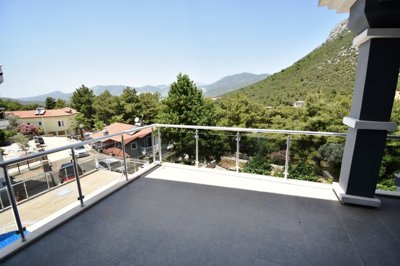 Expansive Detached Villa In Fethiye For Sale with Pool - Beautiful balcony from the bedroom