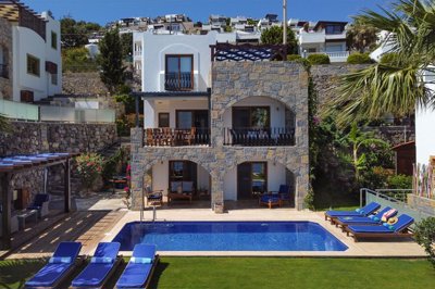 Sea View Yalikavak Villa-Stone Exterior Walls