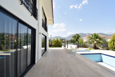 An Immaculate Detached Villa  For Sale with Pool In Fethiye - Large shady terrace from the living area
