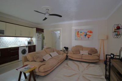 An Unmissable Two-Bed Apartment In Didim For sale - Spacious open-plan living area
