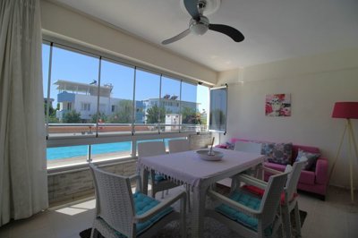 An Unmissable Two-Bed Apartment In Didim For sale - A gorgeous balcony from the living area