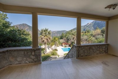 Secluded Dalaman Property For Sale - Enormous terrace overlooking the pool