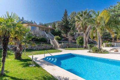 Secluded Dalaman Property For Sale - Private pool surrounded by terraces and lawns