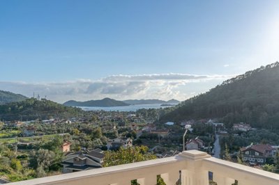 A Minimalistic Attic Duplex Apartment in Gocek For Sale - Magnificent sea and nature view property