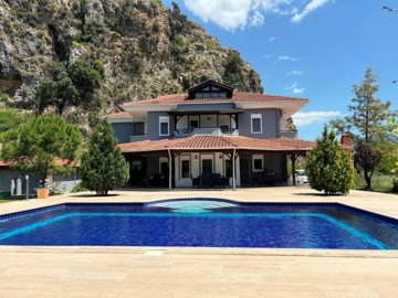 A Serene Private Dalyan Villa For Sale With Large Pool - Nestled at the foot of a mountain