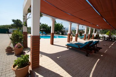 A Gorgeous Bespoke Calis Bungalow For Sale - A shady sun terrace next to the private pool