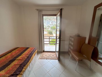 A Fabulous 2-Bed Top Floor Bodrum Property For Sale - Large single bedroom with balcony