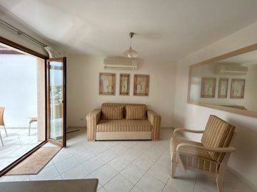 A Fabulous 2-Bed Top Floor Bodrum Property For Sale - Lounge area with roof terrace