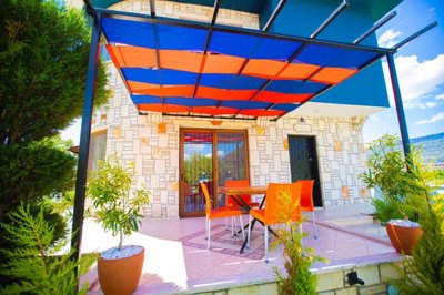 A Colorful Dalyan Villa For Sale With A Private Pool - Colorful shady sun terrace
