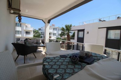 A Lovely Value For Money Didim Apartment For Sale – Large balcony from the living space