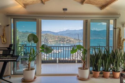 A Magnificent Sea View Fethiye Property For Sale - Bedroom out to the sea view balcony