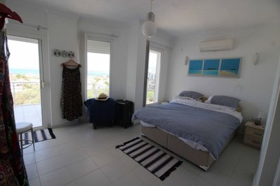 A Detached Triplex Sea View Villa in Akbuk For Sale - Second double bedroom with terrace access