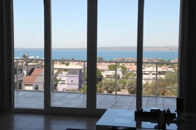 A Detached Triplex Sea View Villa in Akbuk For Sale - Gorgeous sea views from living space