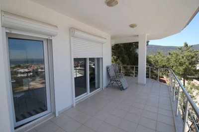 A Detached Triplex Sea View Villa in Akbuk For Sale - Huge terrace with sea and nature views