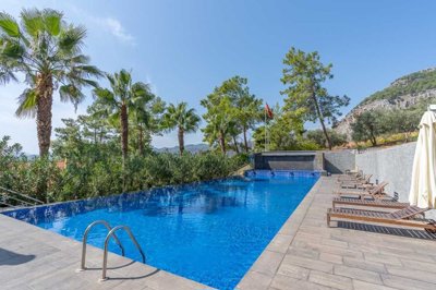 A picturesque Garden Duplex Apartment in Fethiye For Sale - Large shared pool and sun terraces