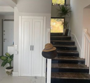 Detached Luxurious Triplex Fethiye Villa For Sale - Central marble staircase