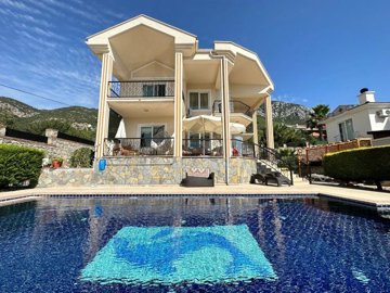 Idyllic Detached Villa In Fethiye For Sale with A Private Pool - Main view of the duplex villa and private exterior