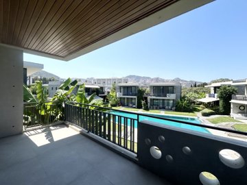 An Immaculate Terrace Apartment For Sale In Bodrum - Complex views from the balcony