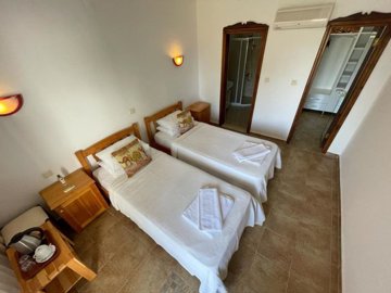 Pretty Fully Established Hotel In Dalyan For Sale - Twin bedroom