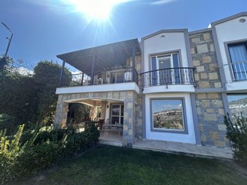 A Sea View Duplex Villa In Bodrum For Sale - Main view of the stone duplex villa