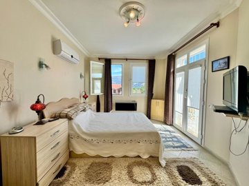 A Traditional Ready To Move Detached Villa In Fethiye For Sale - Large double bedroom with balcony