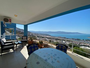 A Bargain, Full Sea View Apartment For Sale In Didim – Views of Akbuk Bay from the balcony