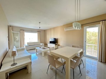 A Delightful Apartment In Bodrum For Sale - Open-plan living space with huge balcony