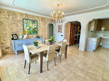 A Exquisite Bespoke Uzumlu Bungalow For Sale - Huge dining area through to the kitchen