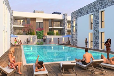 Notable Apartments For Sale In Kusadasi - Shared pool and sun terraces