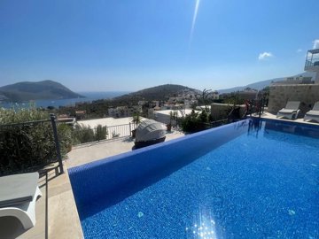 Deluxe Kalkan Property Is For Sale - Private infinity pool with full sea views