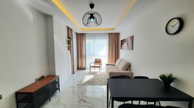 A Modern Apartment For Sale in Mahmutlar, Alanya - Open-plan living space