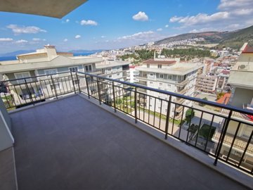 A Sea View Kusadasi Duplex Apartment For Sale With On-Site Facilities - Gorgeous balcony with nature and sea views