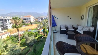 Fully Furnished Apartment For Sale In Alanya – Balcony from the living space